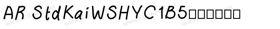 AR StdKaiWSHYC1B5字体转换